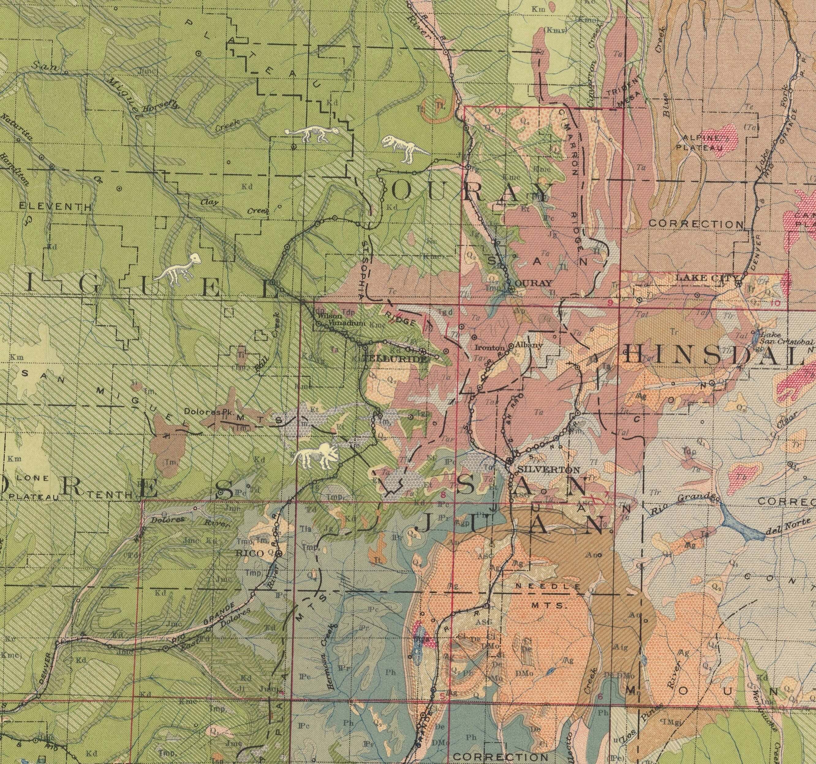 carte géologique Colorado