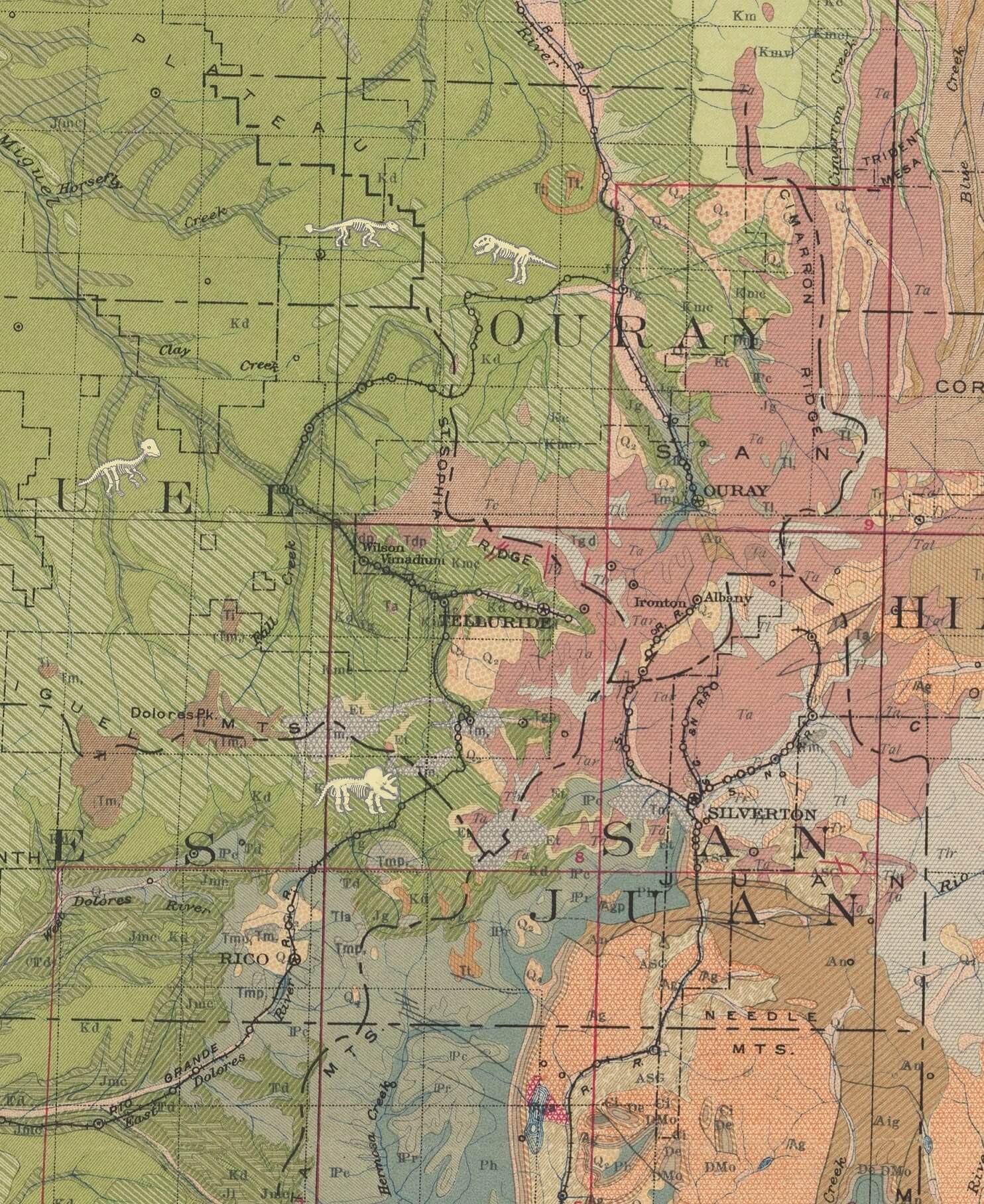 carte géologique Colorado