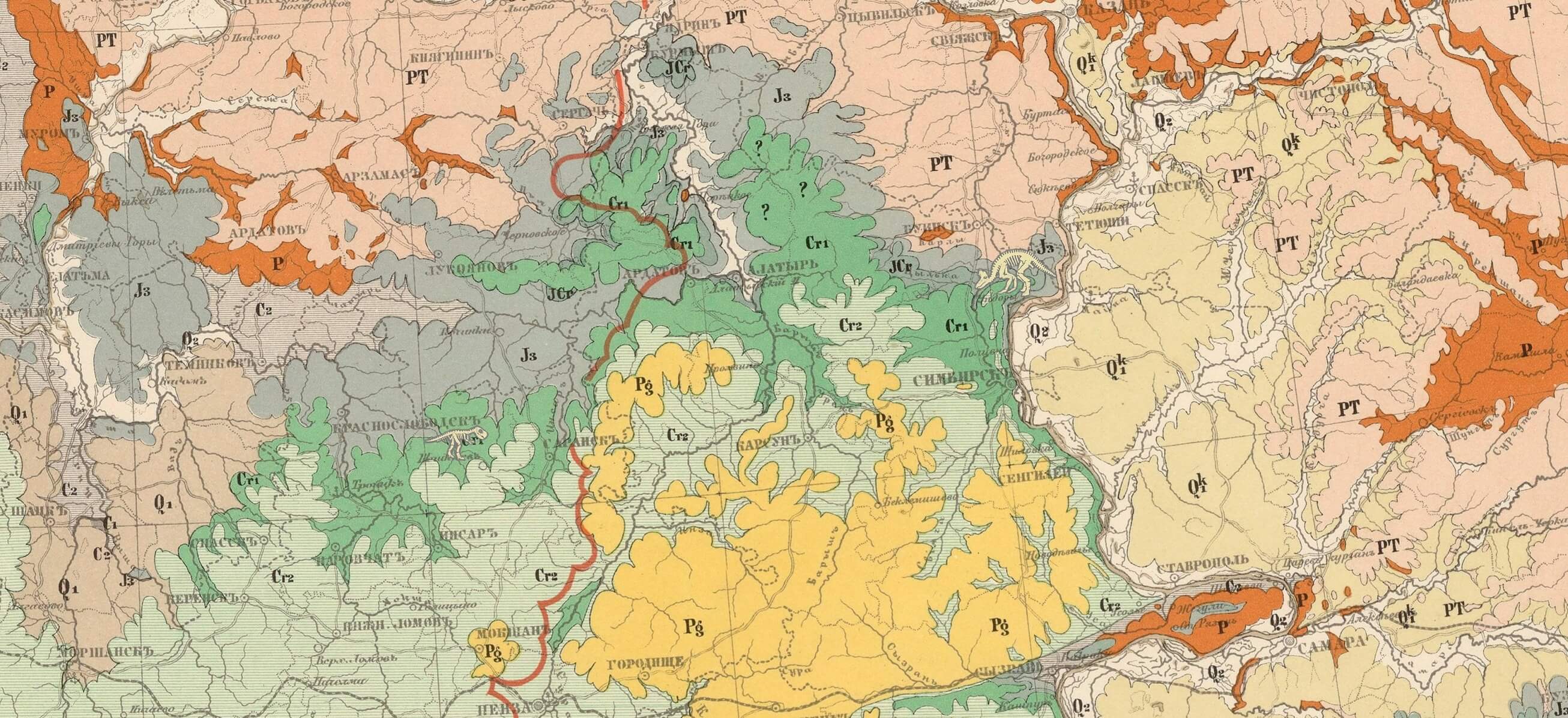 carte géologique Russie