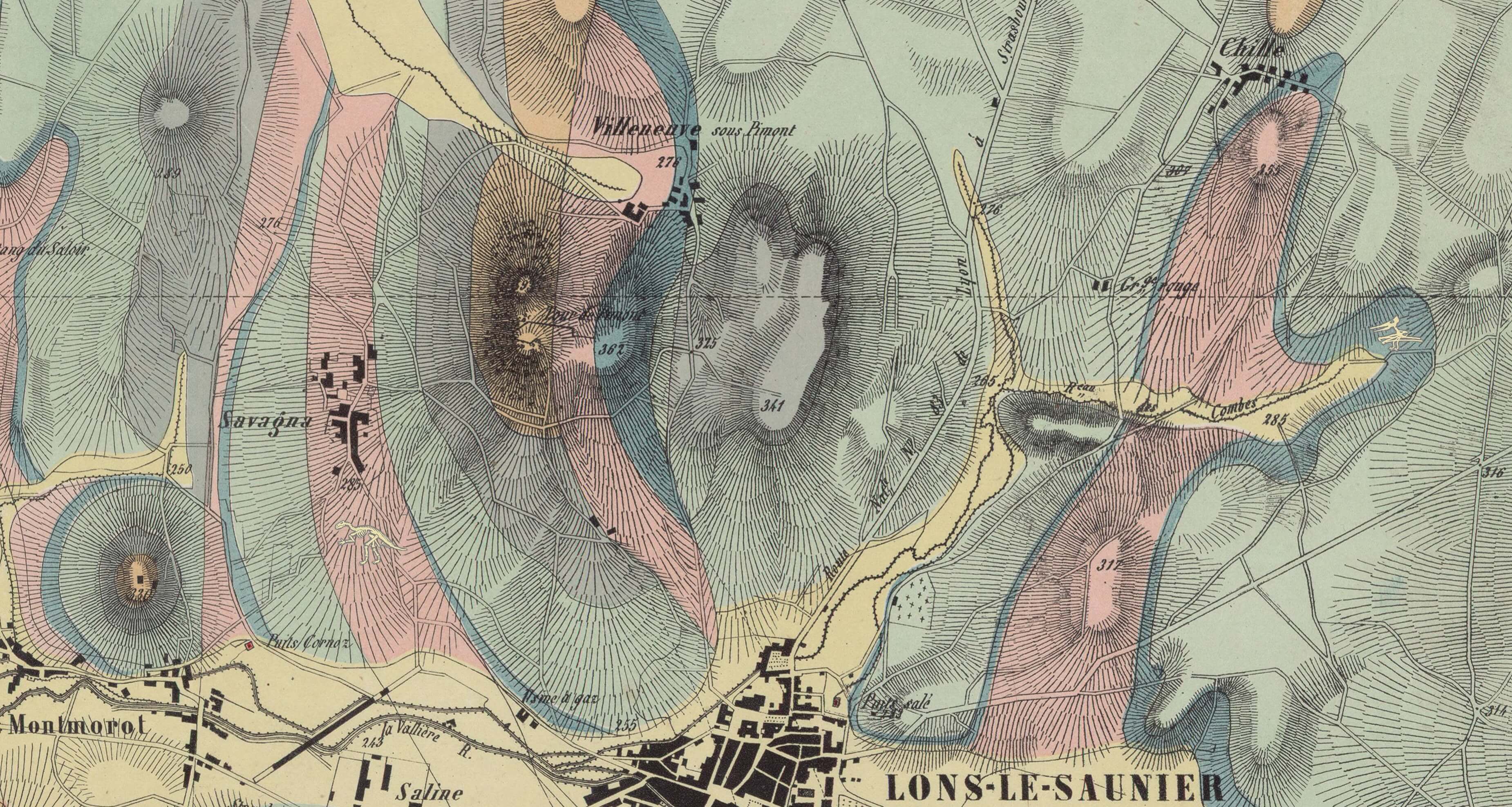 carte géologique lons-le-saulnier